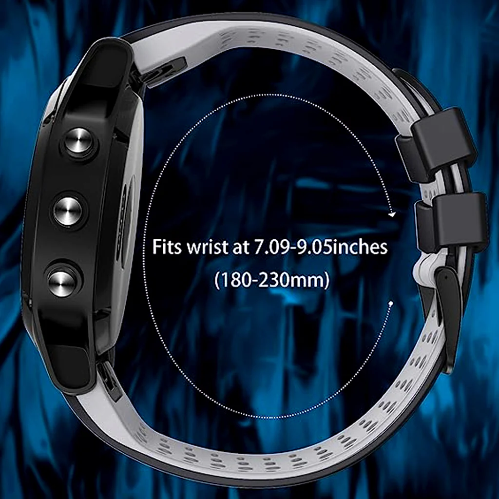 TECPHILE - 22mm Quickfit Garmin Silicon Watch Strap - Image 9