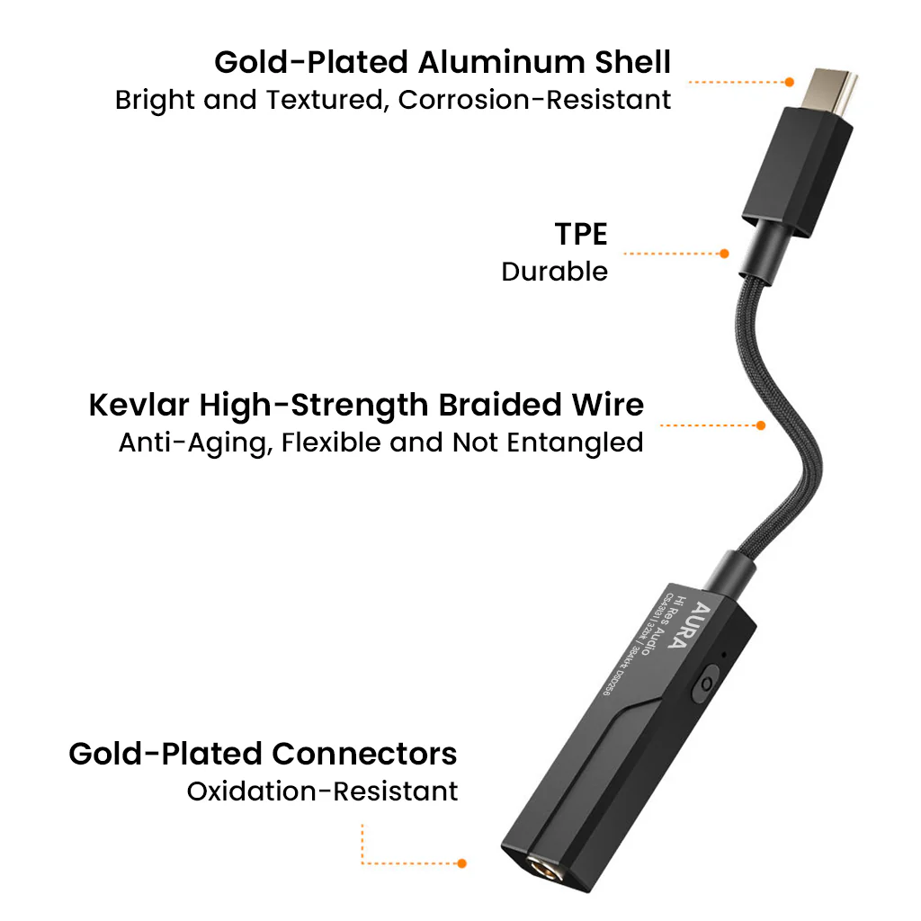 AUDIOCULAR - AURA Hi-Res Portable DAC & Amp with CS43131 DAC + SGM8262 AMP Chipset - Image 4