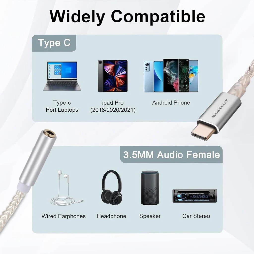 AUDIOCULAR D11 CS43131 Type C to 3.5mm Portable DAC Dongle - Image 5