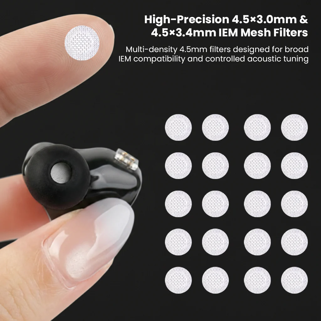 AUDIOCULAR - IEM Nozzle Filters Paper Acoustic Mesh (White / Black) - Image 15