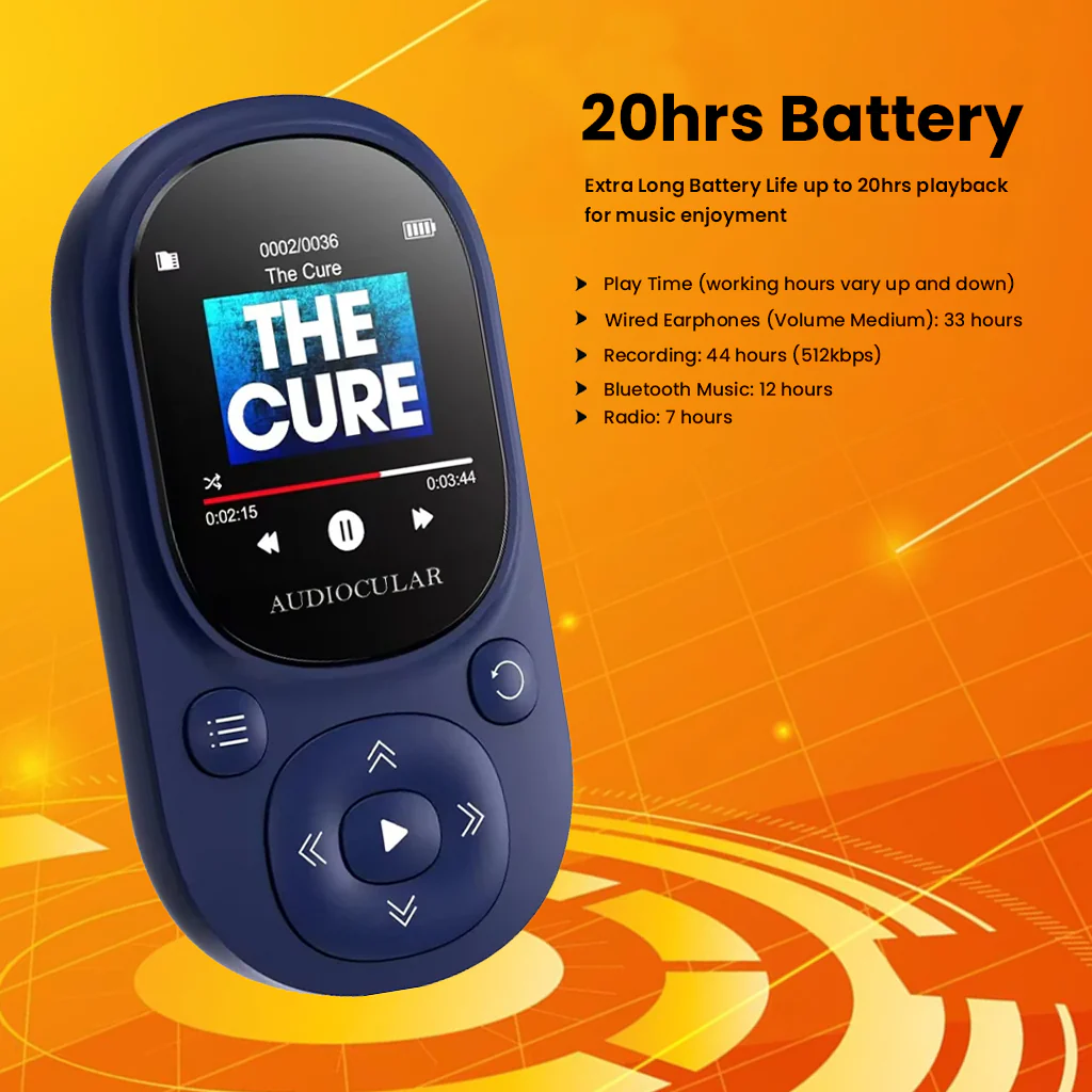 AUDIOCULAR - M11 Portable Mp3 Player with Clip Design - Image 7