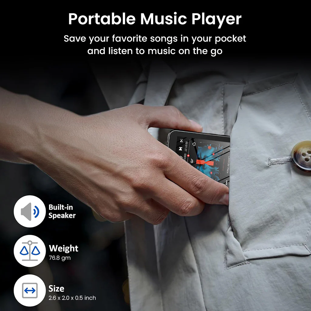 AUDIOCULAR - M51 Portable MP3 Music Player with Bluetooth - Image 6
