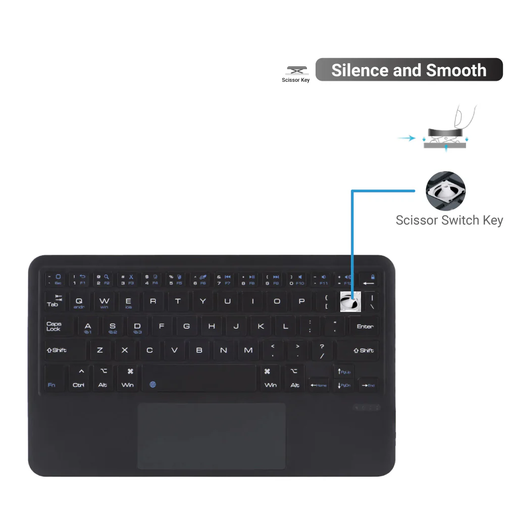 TECPHILE - B102 Wireless Keyboard with Touchpad - Image 15
