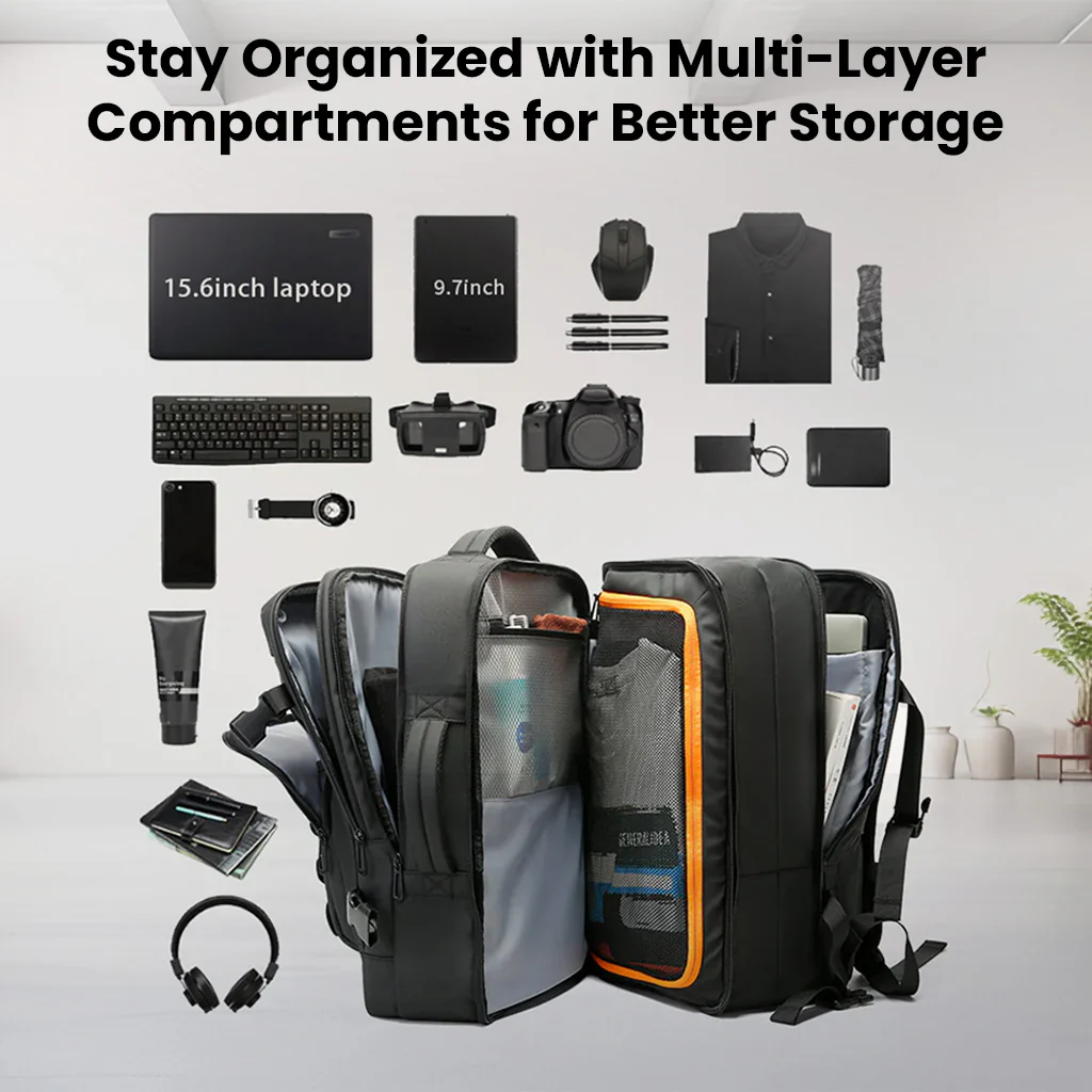 BANGE 3055 Laptop Backpack 40L Large Capacity Waterproof Travel Bag - Image 7