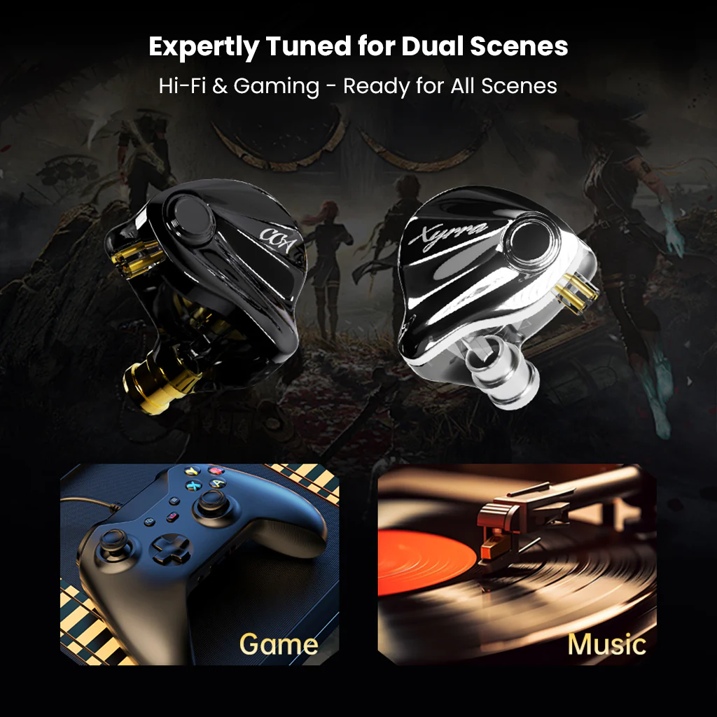 CCA - Xyraa Hybrid 10mm DD + 1 BA Driver Gaming IEM - Image 7