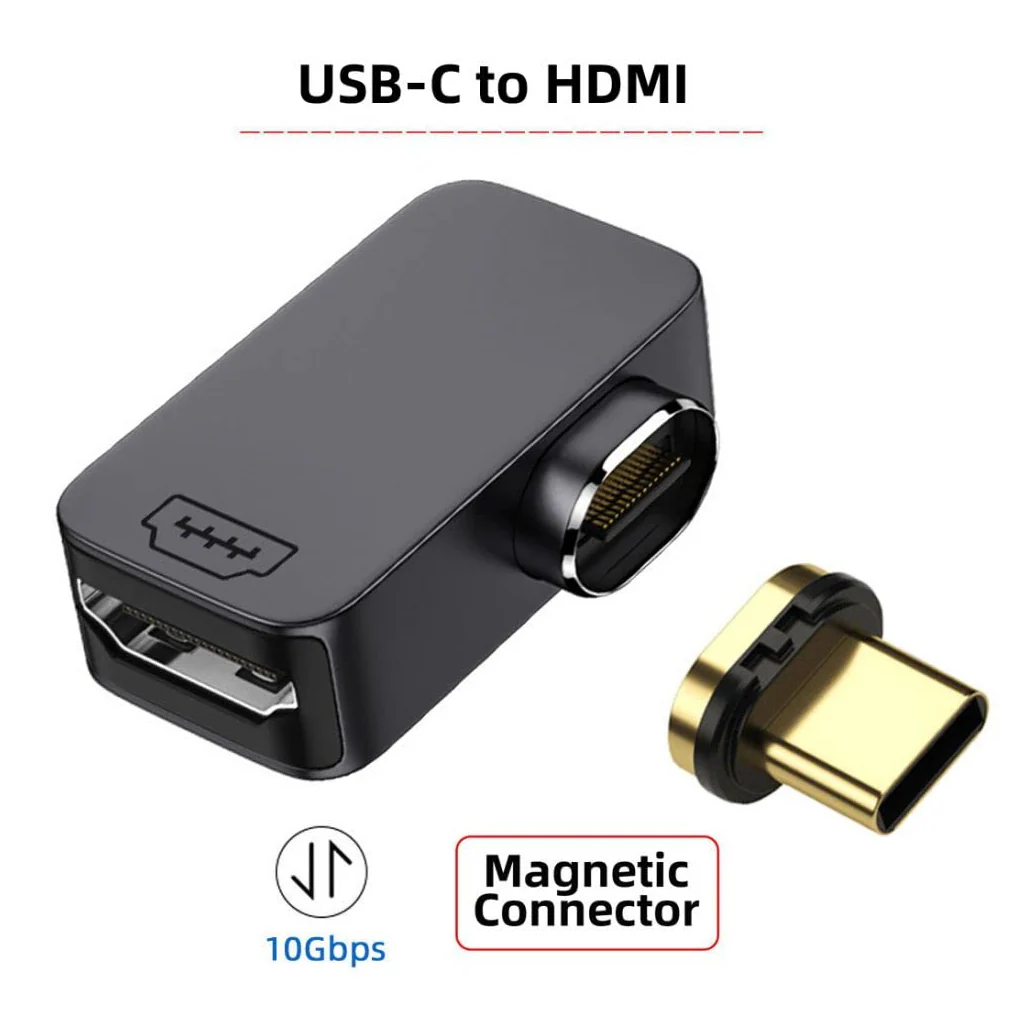 TECPHILE 4K FHD Magnetic Type C to HDMI Converter Adapter - Image 3