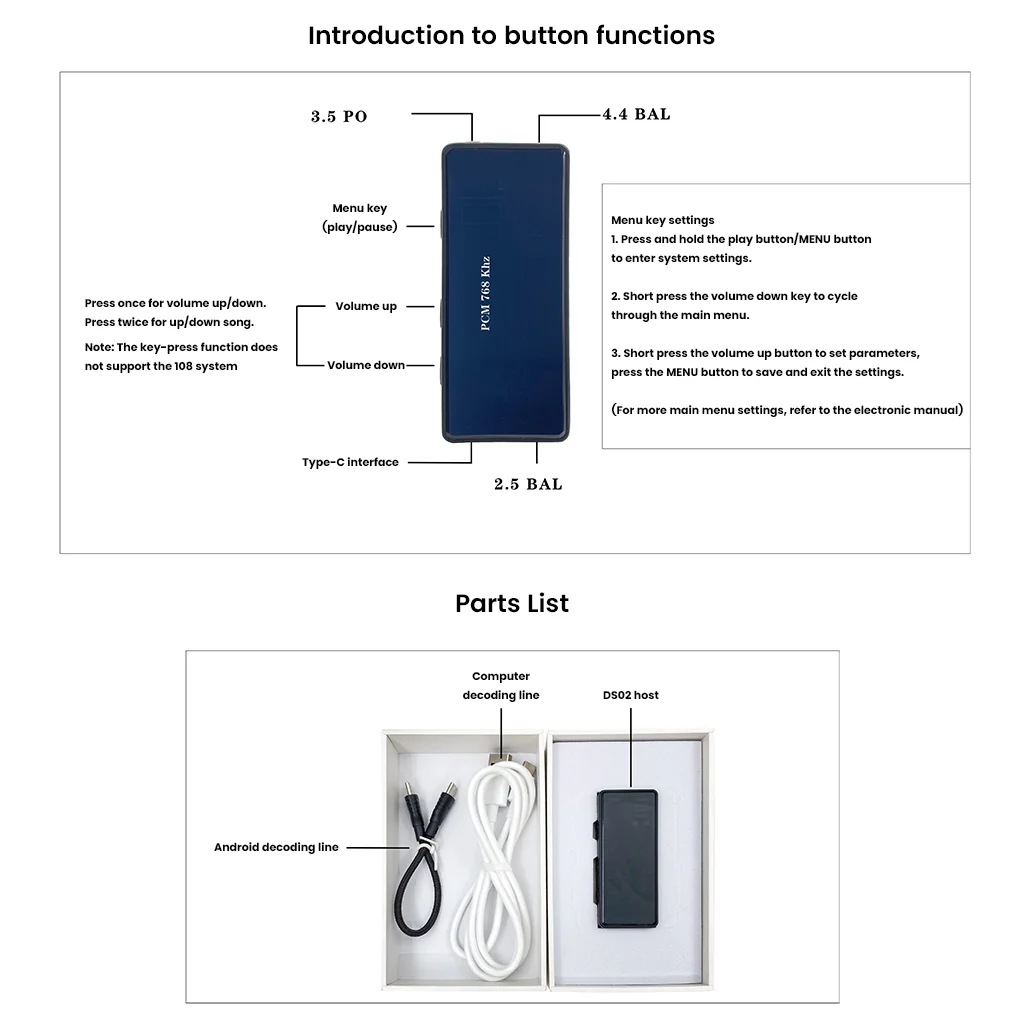 F.Audio DS02 Dual ES9038Q2M + ES9603Q Portable DAC/Amp - Image 6