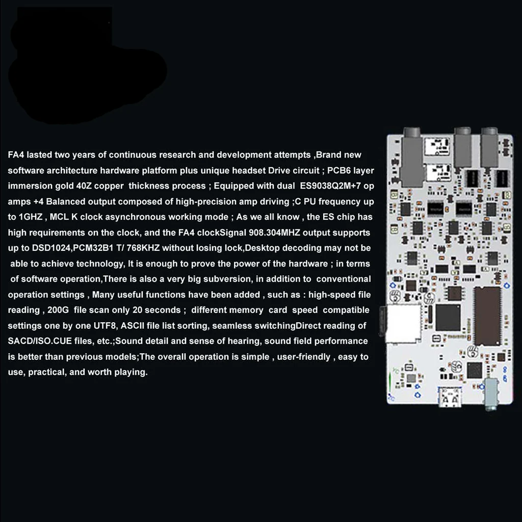 F.AUDIO - FA4 Dual ES9038Q2M DAC Bluetooth Digital Audio Player - Image 7
