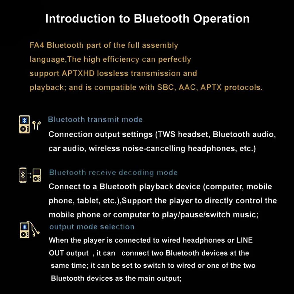 F.AUDIO - FA4 Dual ES9038Q2M DAC Bluetooth Digital Audio Player - Image 8