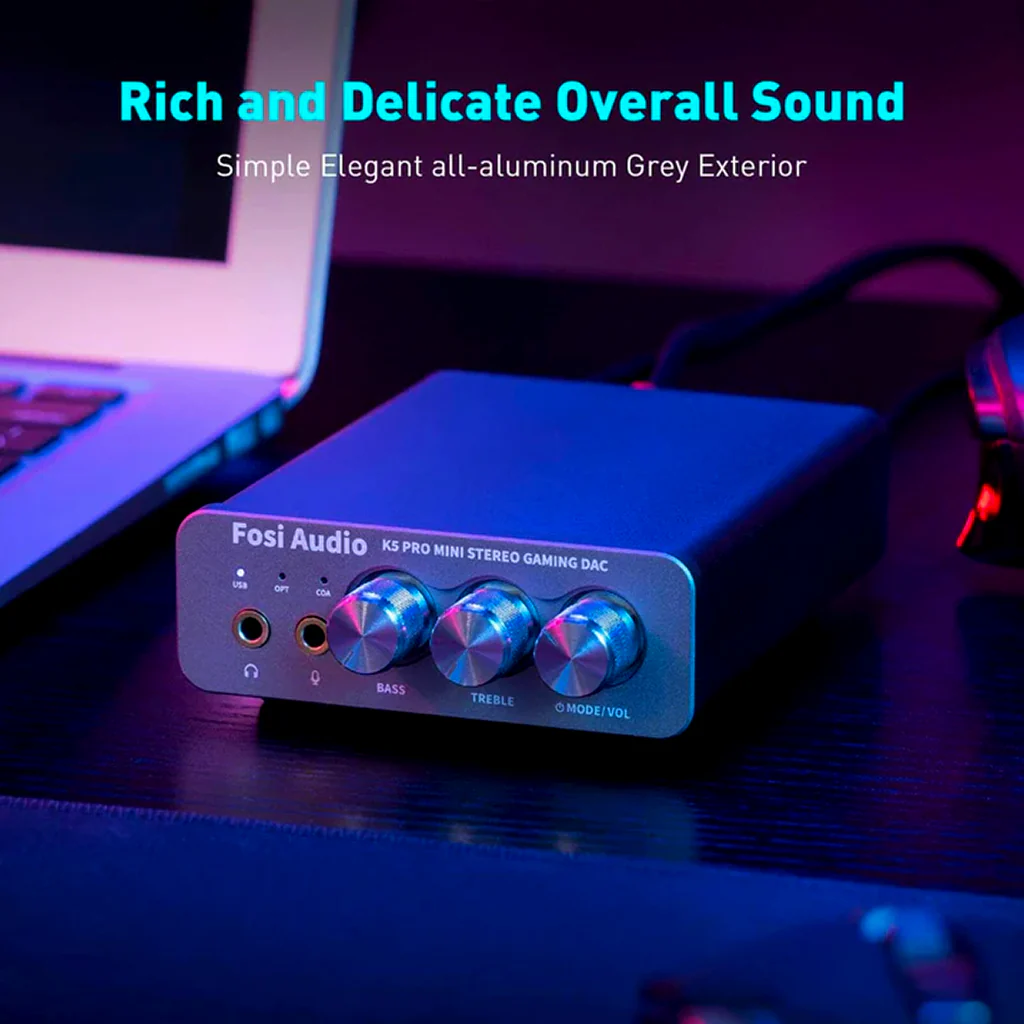 Fosi Audio - K5 Pro Gaming DAC & Headphone Amplifier - Image 6