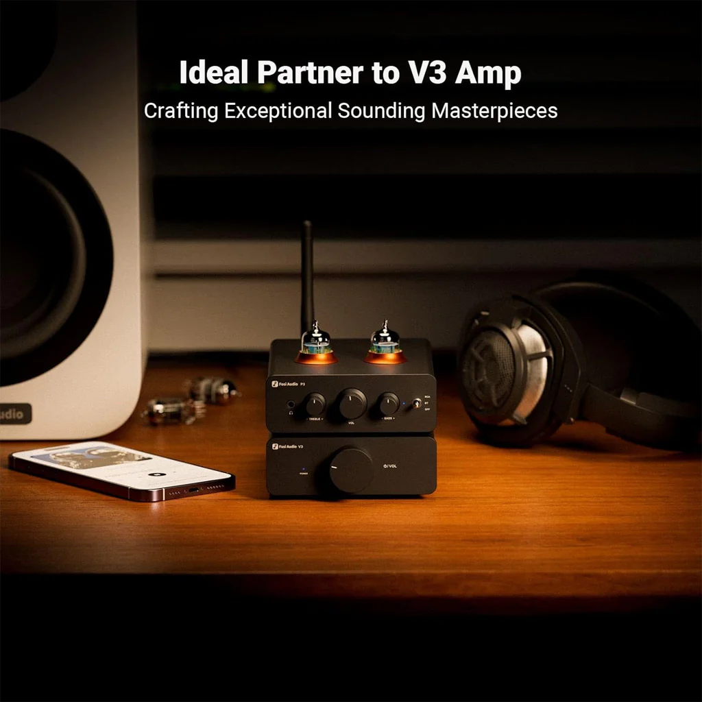 Fosi Audio P3 Tube Preamp Headphone Amplifier - Image 6