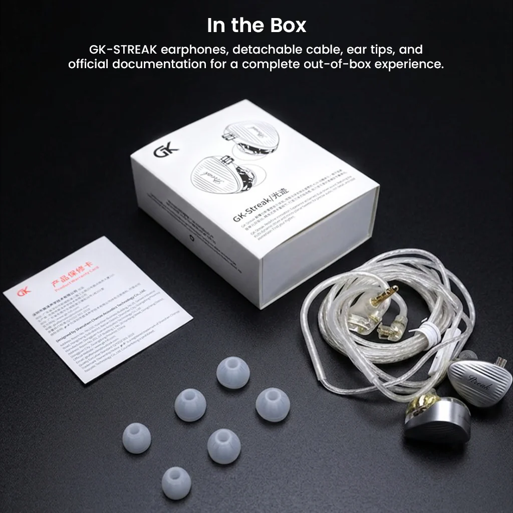 GK- Streak 1DD and 1 Micro Planar Dual-Driver In-Ear Monitor - Image 15