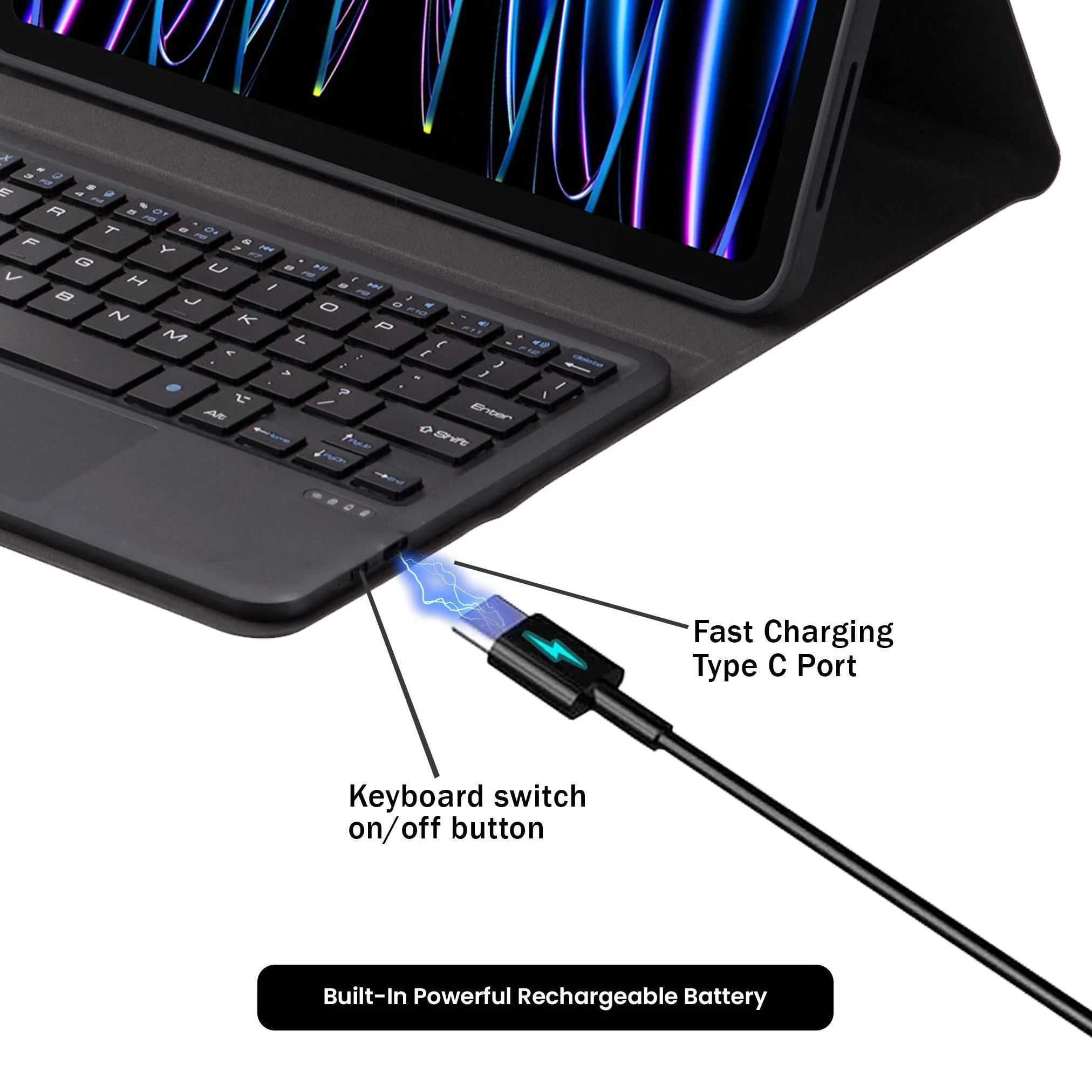 HDT-Pro11 Keyboard Case for iPad Pro 11 M4 2024 with Transparent Design - Image 7