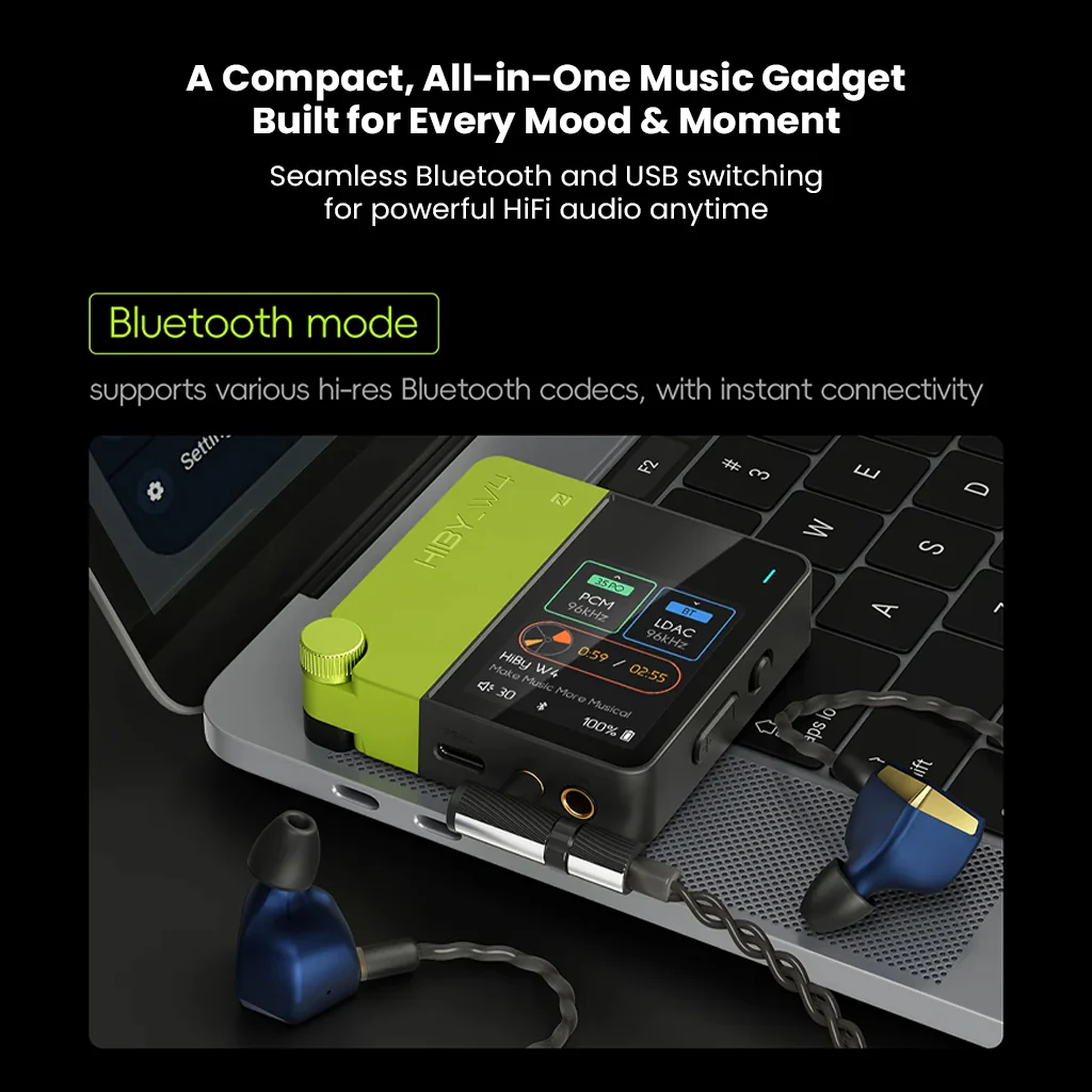 HiBy- W4 Dual CS43198 Portable HiFi Bluetooth Headphone Amp - Image 19