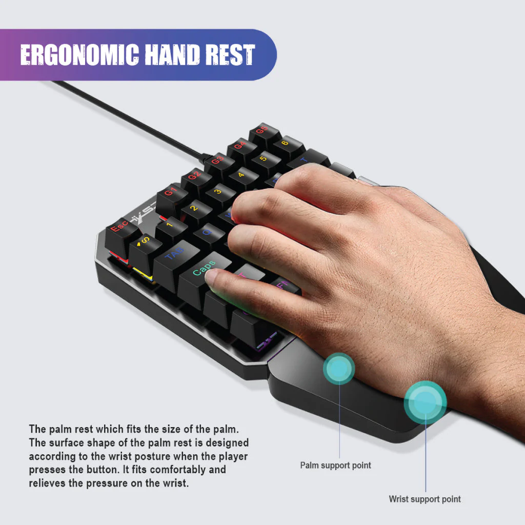 HXSJ - J100 Wired Gaming Keyboard - Image 16