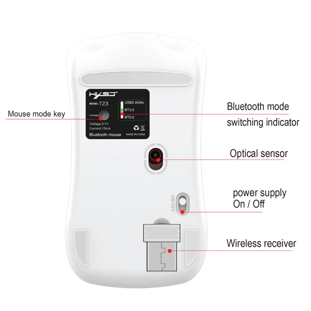 HXSJ - T23 Wireless Mouse - Image 8