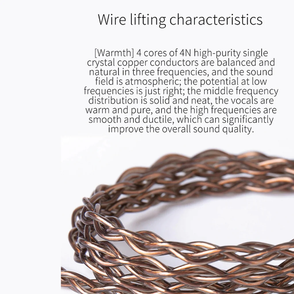 KBEAR - 4 Core Warmth Upgrade Cable for IEM - Image 5