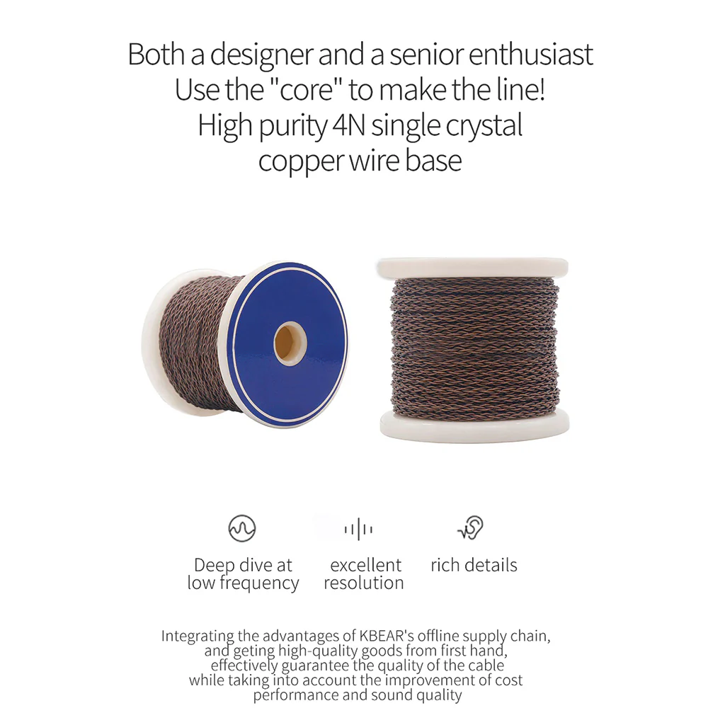KBEAR - 4 Core Warmth Upgrade Cable for IEM - Image 9