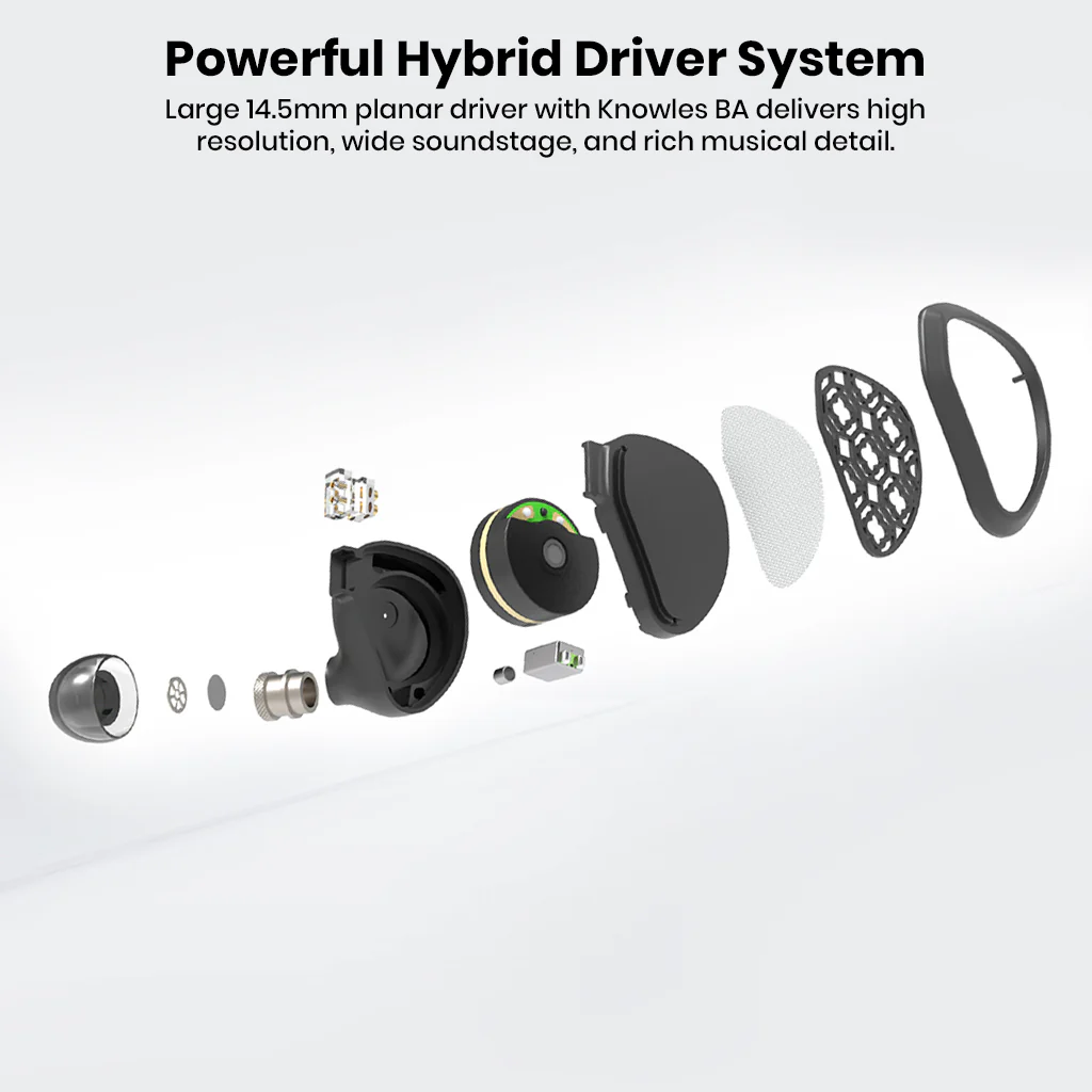 Kefine- Arnar 14.5mm Planar + Knowles BA Hybrid In-Ear Monitor - Image 3
