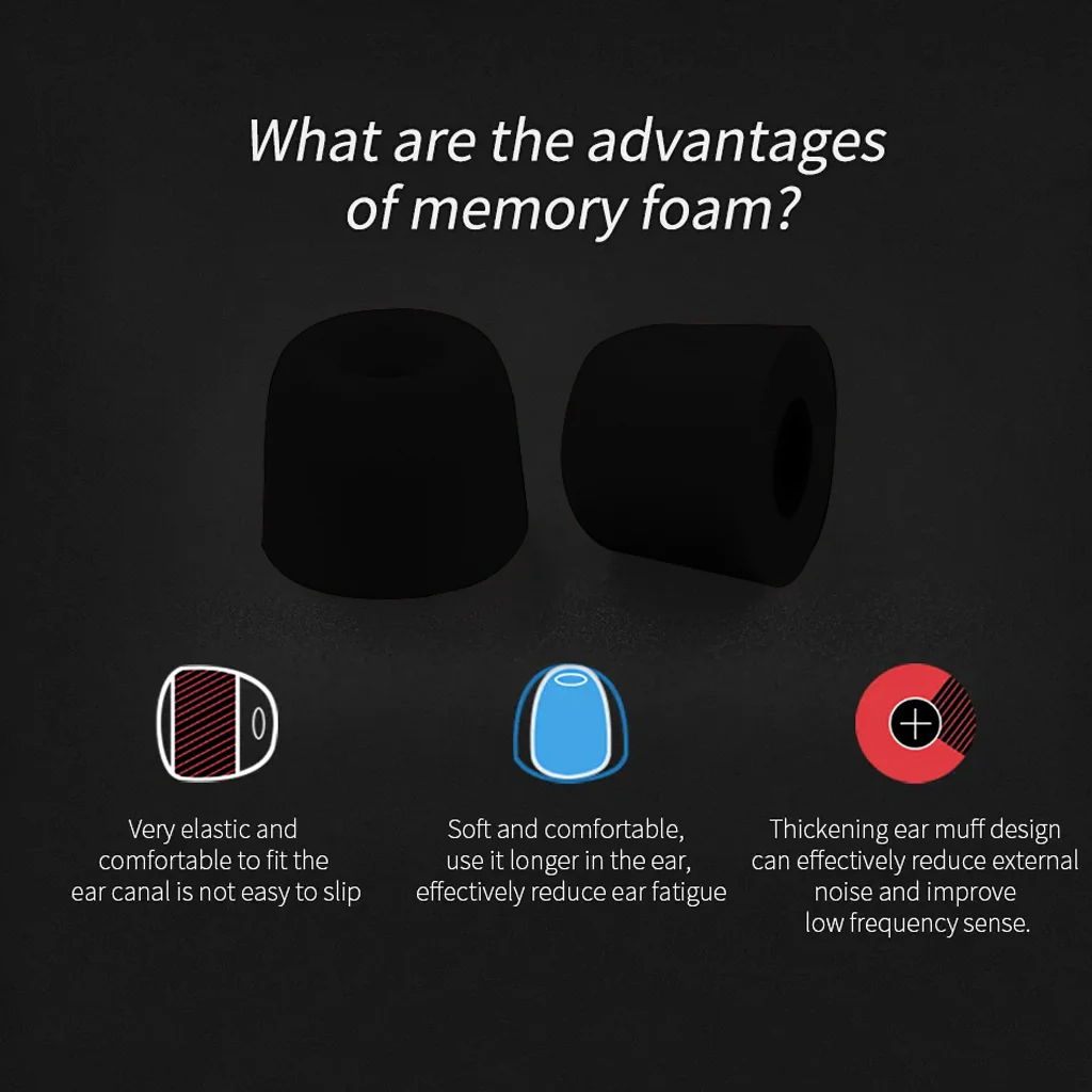 KZ 1 Pair Memory Foam  Eartips for IEMs - Image 4