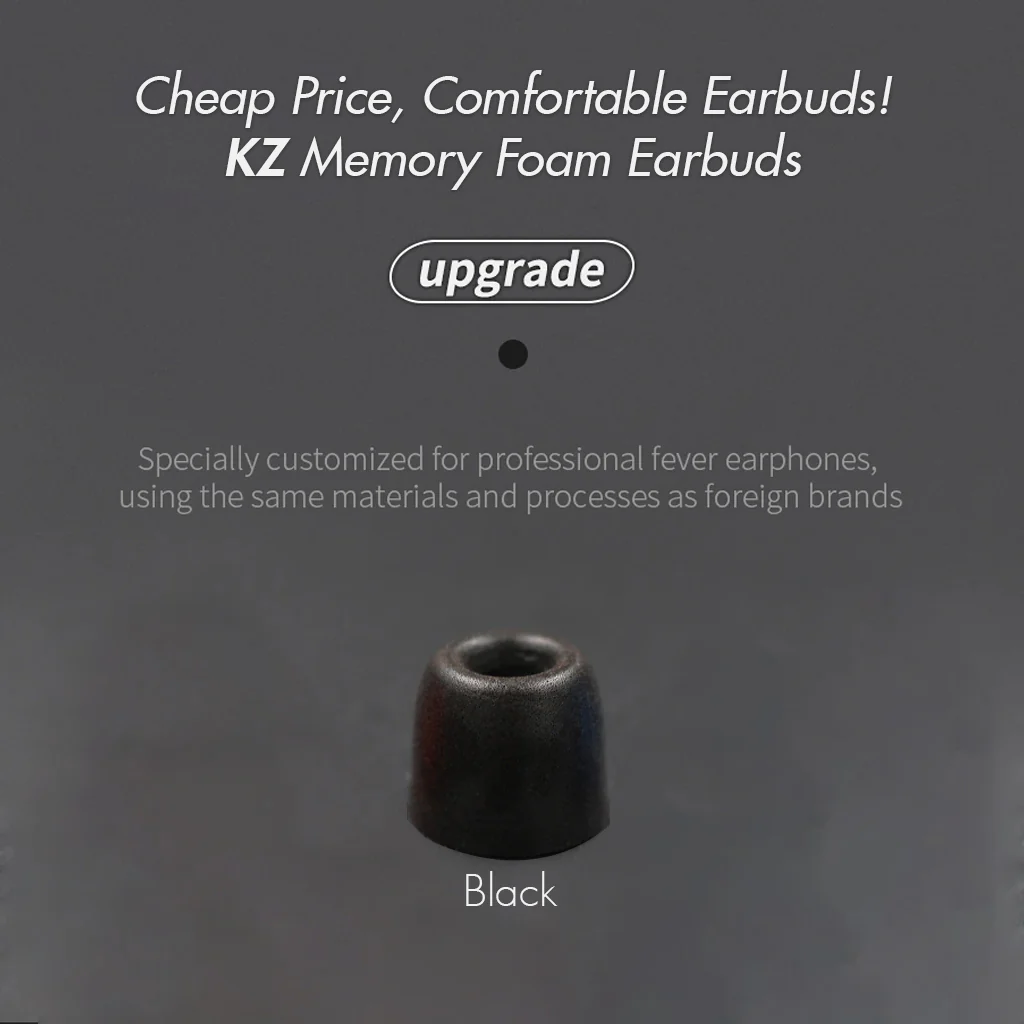 KZ 1 Pair Memory Foam  Eartips for IEMs - Image 5