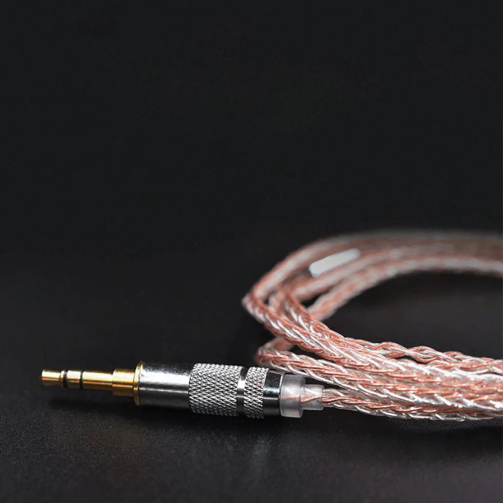 KZ - 4 Core Copper Silver Upgrade Cable For IEM - Image 3