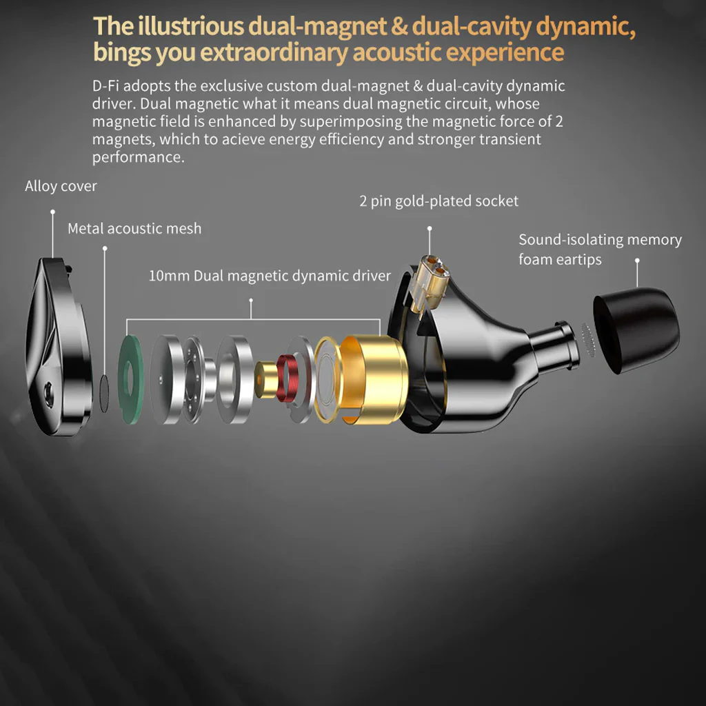 KZ-D-Fi Wired IEM With Mic - Image 3