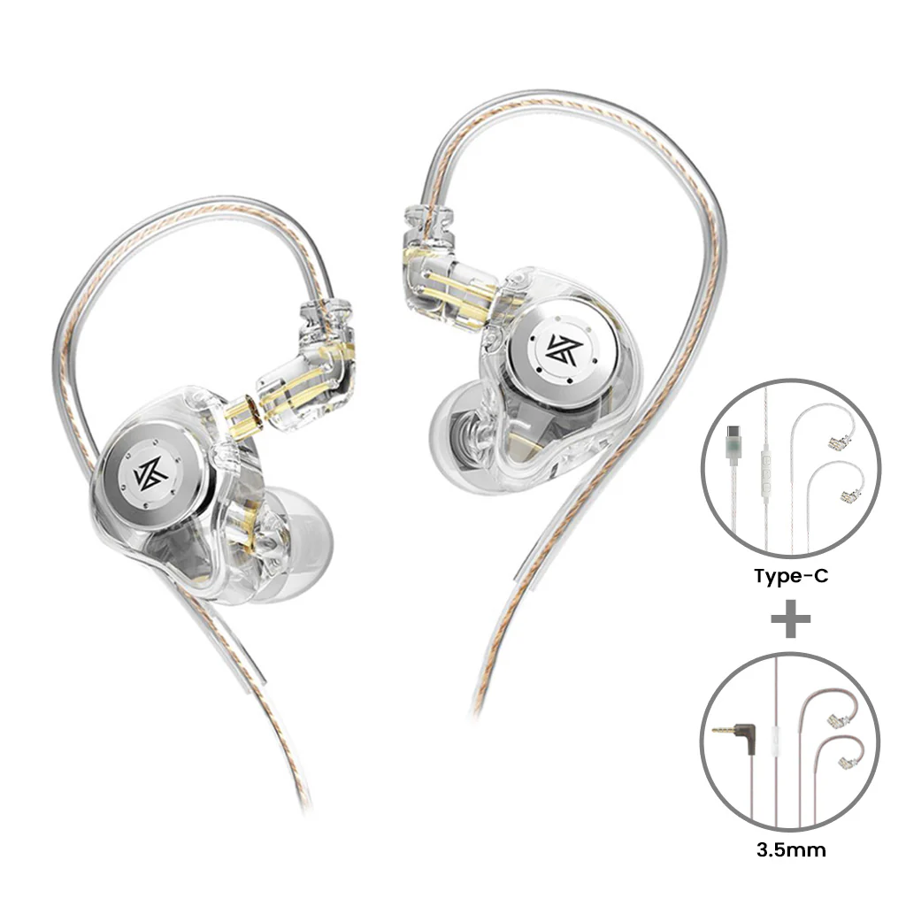 KZ - EDX Pro IEM with Dual Cable (3.5mm + Type C) with Mic
