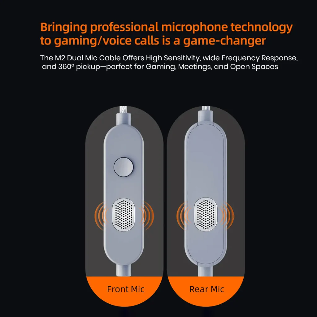 KZ- M2 Silver-Plated Upgrade Cable with Dual Mic - Image 10