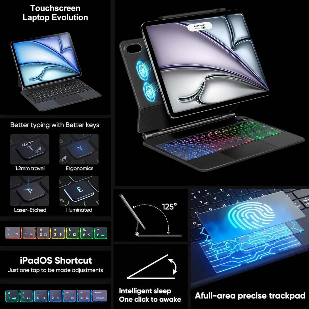 MK-10 Keyboard Case for iPad 11th Gen A16 2025 & iPad 10th Gen 2022 - Image 4