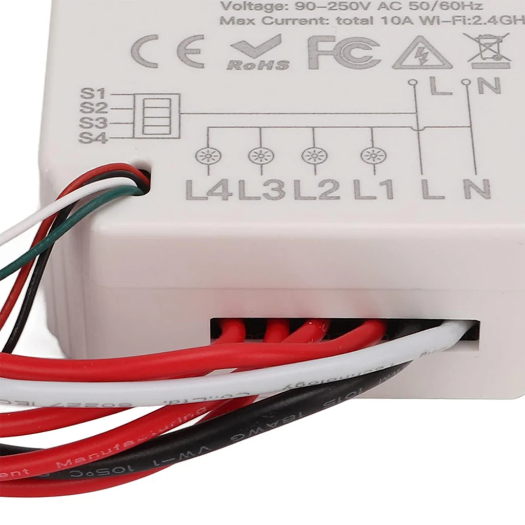 MOES 104D 4Gang 10A WiFi Switch Module - Image 6
