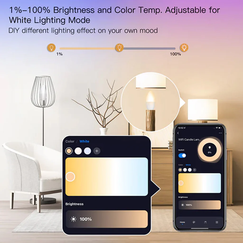 Moes - E14 6W WiFi Smart LED Light Bulb - Image 3