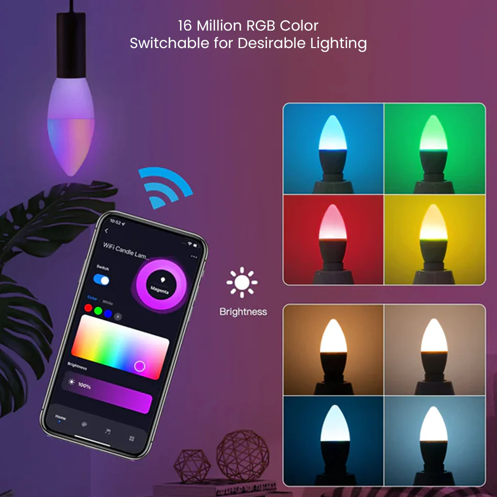 Moes - E14 6W WiFi Smart LED Light Bulb - Image 4