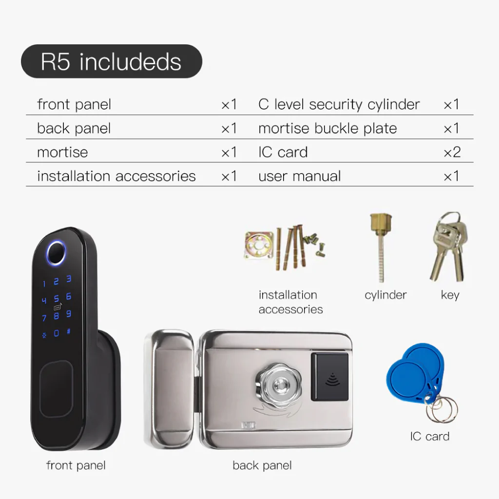 MOES - WDL-R5 WiFi Smart Door Lock - Image 8