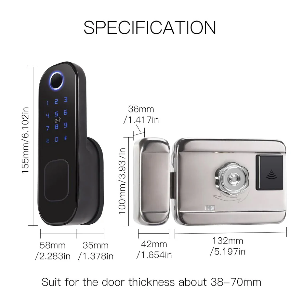 MOES - WDL-R5 WiFi Smart Door Lock - Image 9