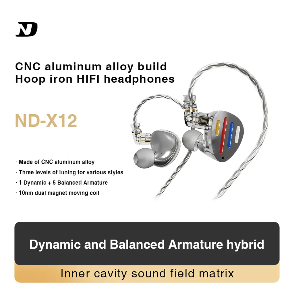 ND X12 (1DD + 5BA) Hybrid IEM - Image 6