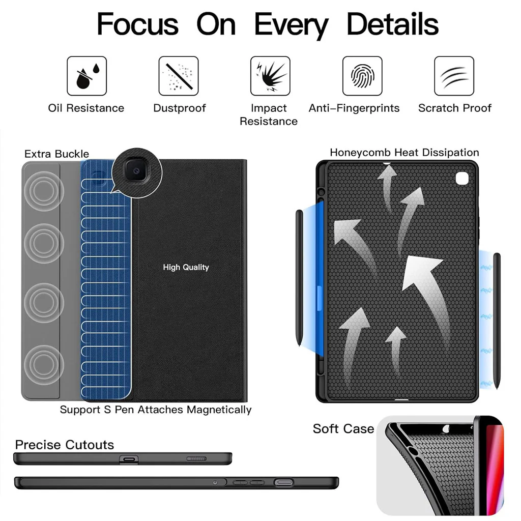 P610T Keyboard Case for Samsung Galaxy Tab S6 Lite 10.4 - Image 11