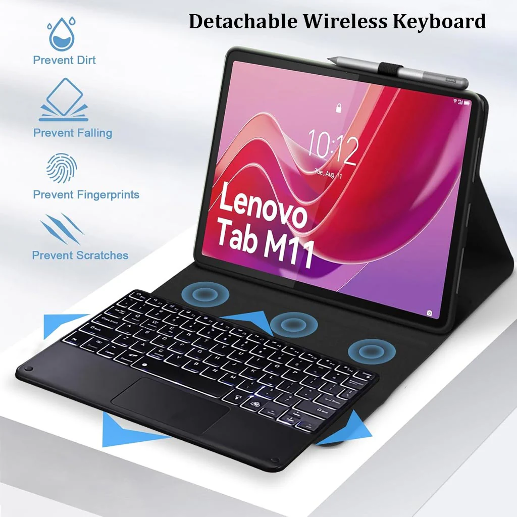 PST-M11 Keyboard Case for Lenovo Tab M11, Moto Pad 60 Neo, Lenovo Idea Tab, Tab K11/K11 Gen 2 11-inch - Image 5