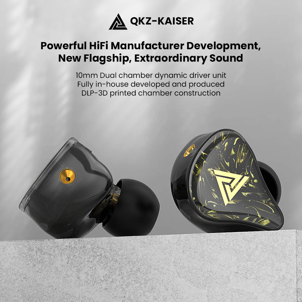 QKZ - Kaiser 10mm Dual Dynamic Driver HiFi In-Ear Monitor Earphones - Image 15