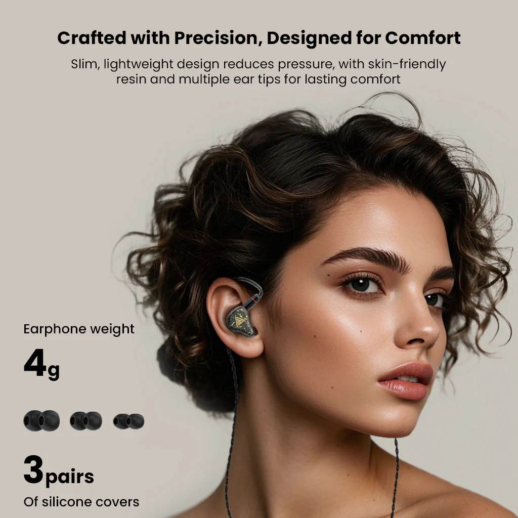 QKZ - Kaiser 10mm Dual Dynamic Driver HiFi In-Ear Monitor Earphones - Image 9