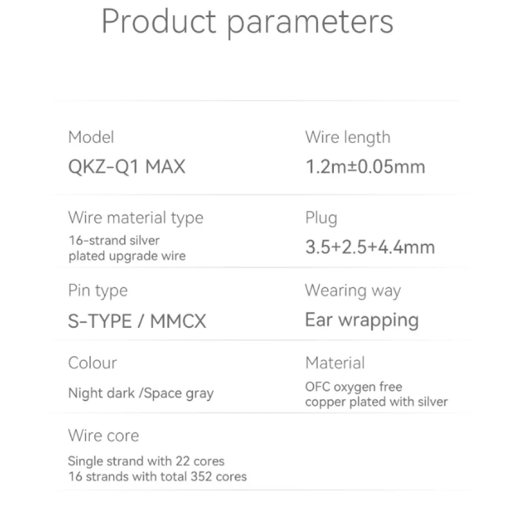QKZ - Q1 MAX Upgrade Cable for IEM - Image 7
