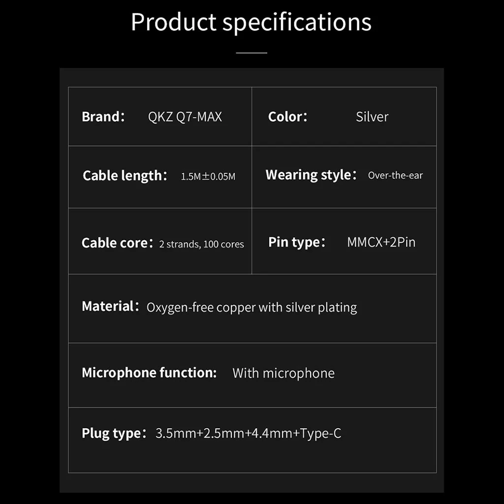 QKZ Q7 MAX 2 Core Upgrade Cable for Gaming IEMs - Image 11