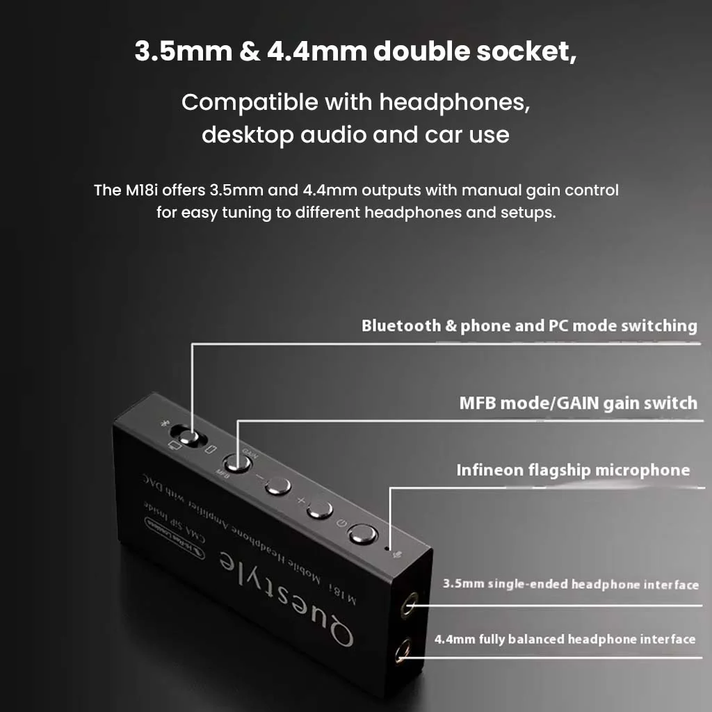 Questyle - M18i ES9219Q Portable DAC & Amp - Image 3