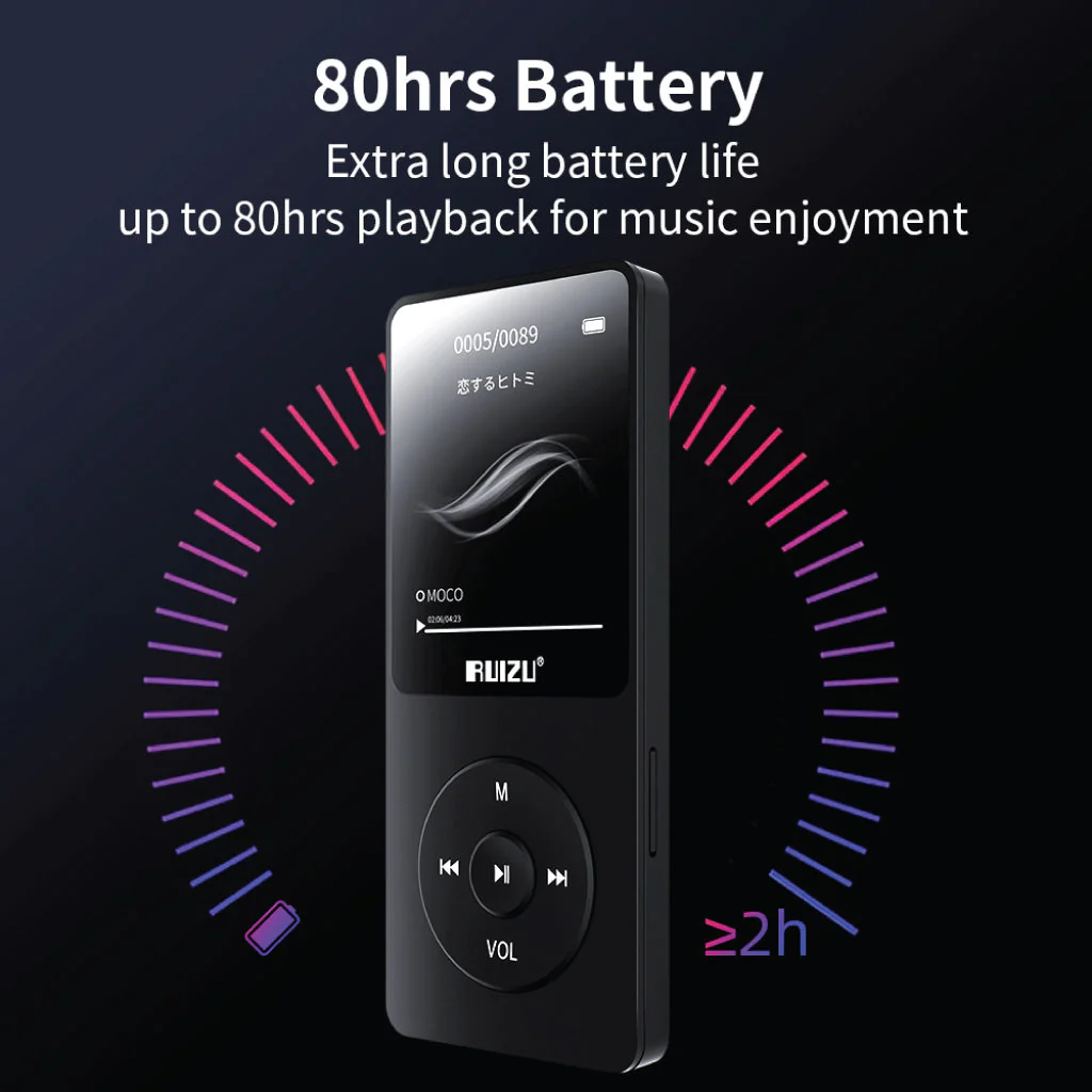 RUIZU - X02 Mp3 Player - Image 10