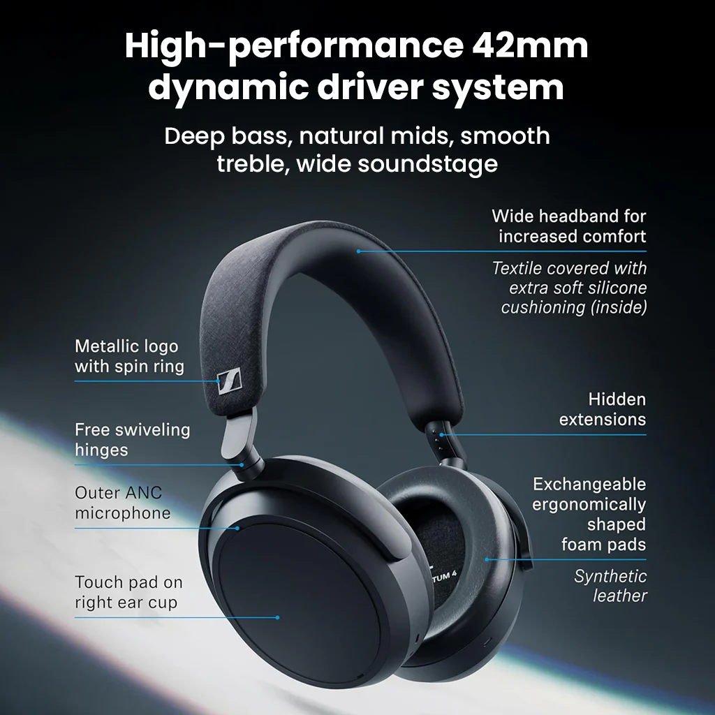 Sennheiser – Momentum 4 Wireless BT 5.2 Headphones - Image 7