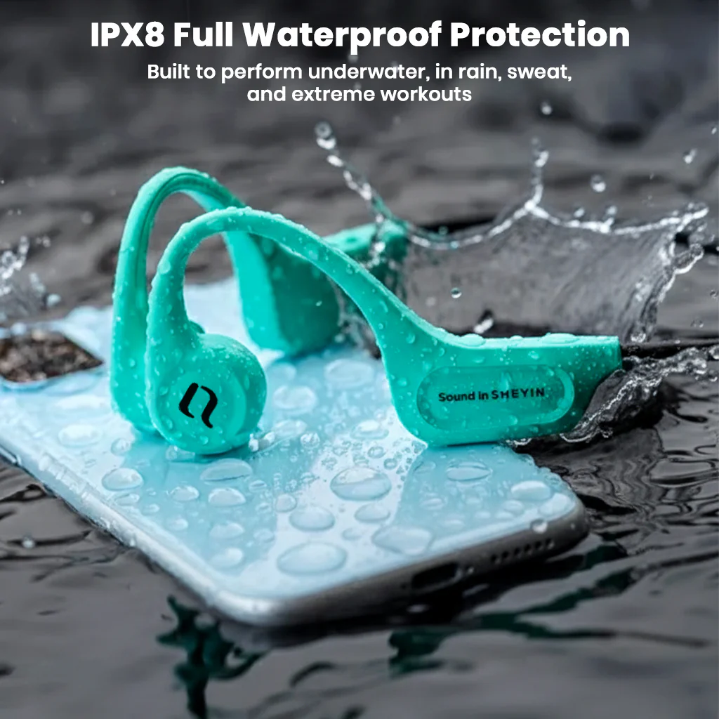 SHEYIN – X5 Bone Conduction IPX8 Water Resistant Bluetooth Headphones - Image 2