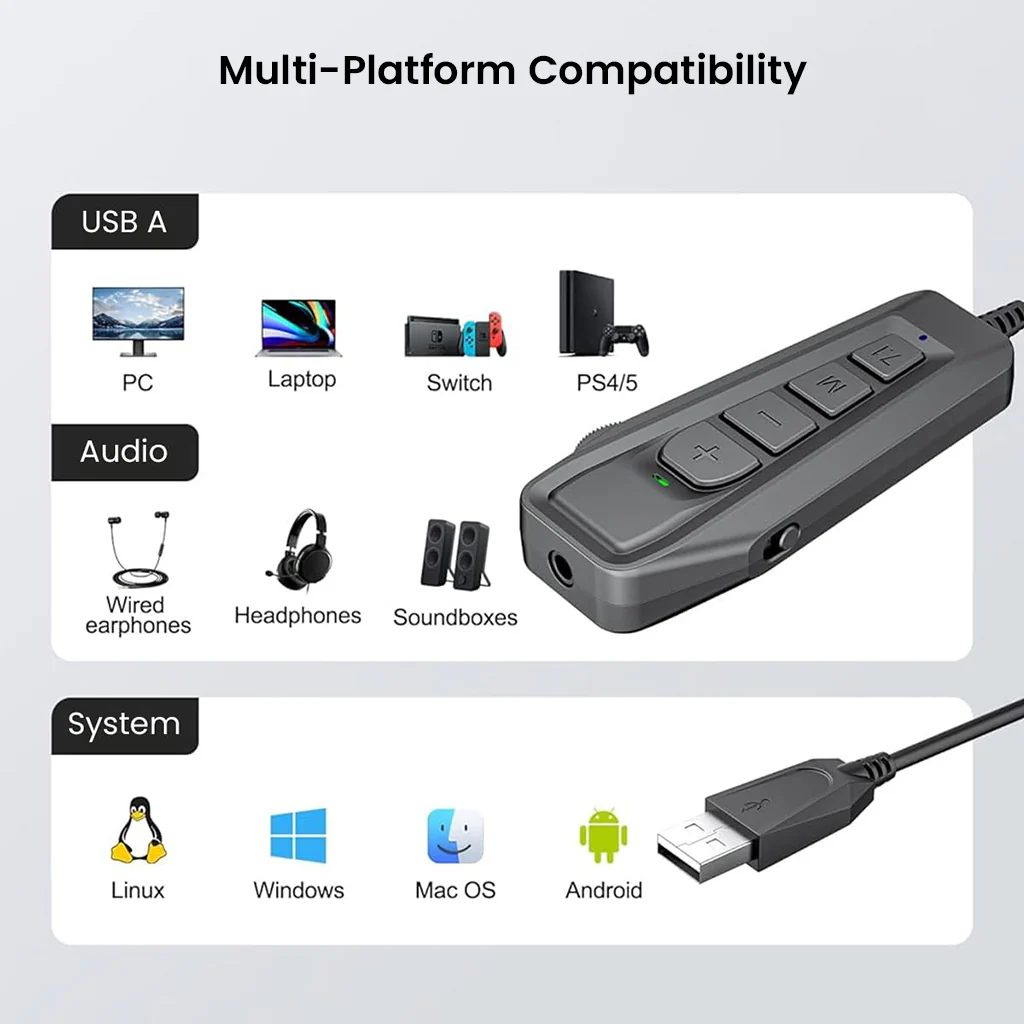 SIMGOT - GEW1 USB Gaming Sound Card - Image 5