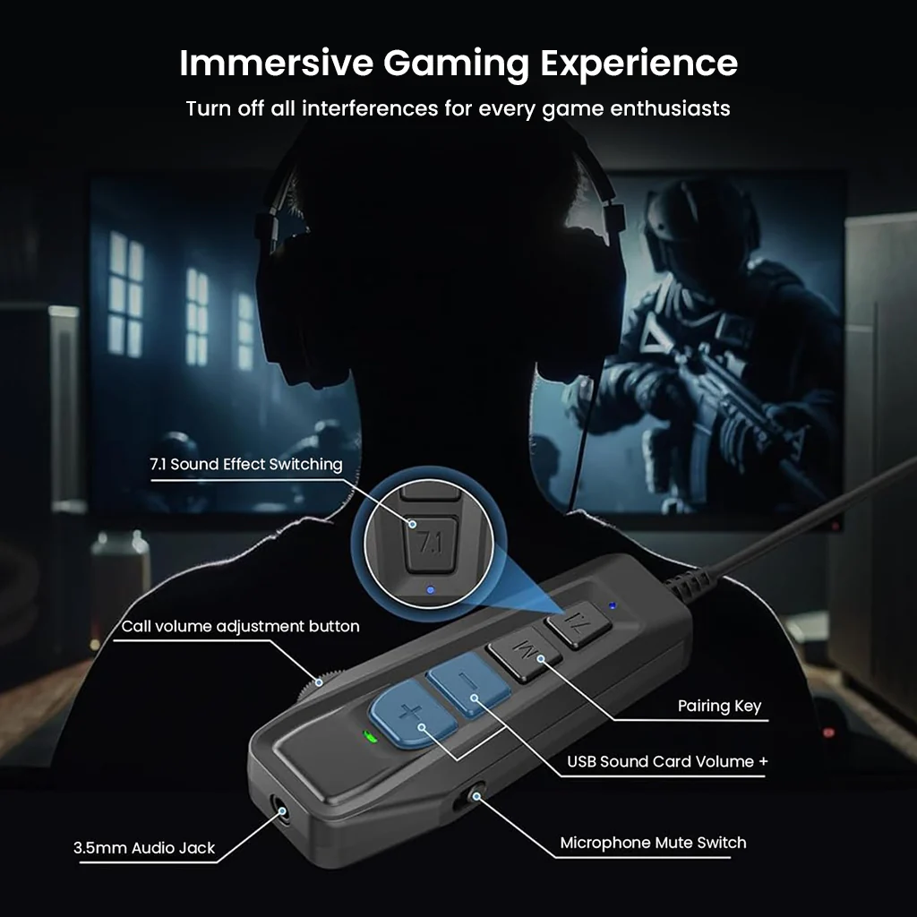 SIMGOT - GEW1 USB Gaming Sound Card - Image 7