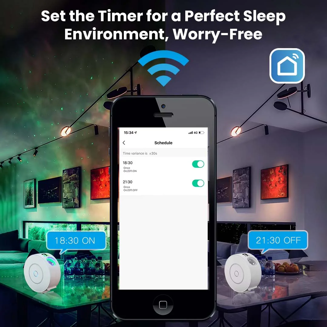 SK20 Wifi Smart Nebula Galaxy Star Light Projector, App & Voice Control - Image 6