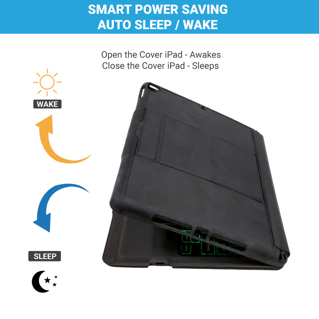 TECPHILE - T206D Wireless Keyboard Case For iPad - Image 7